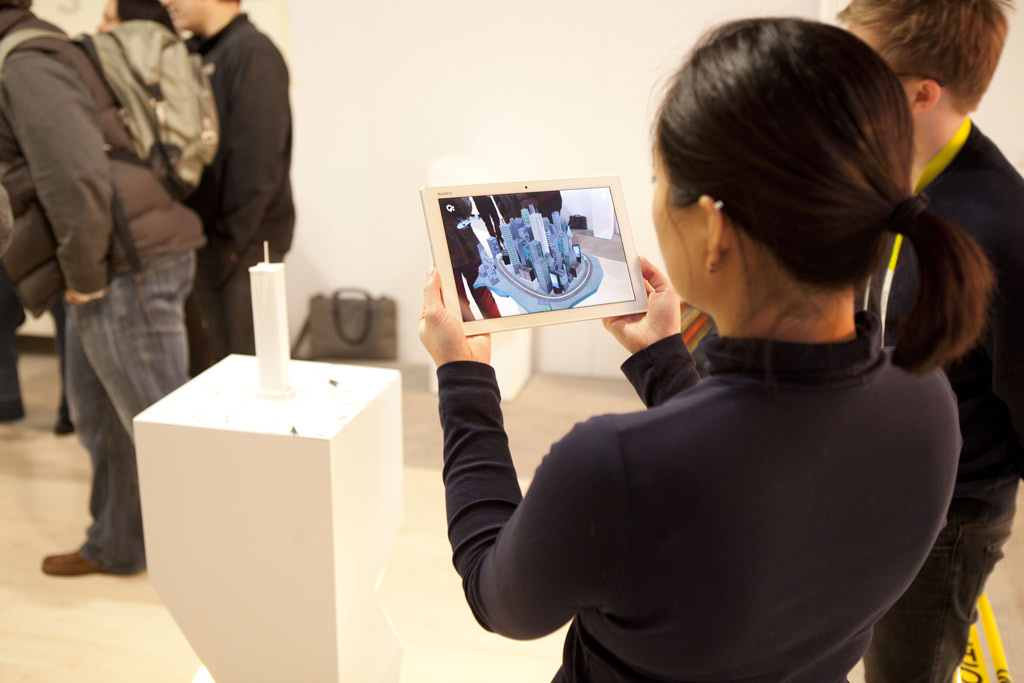 The Invisible Museum app being used at CES in Las Vegas